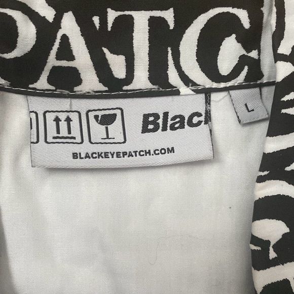 The Black Eye Patch Wasted Youth Collaboration Button Up Shirt Men Large - Picture 3 of 8